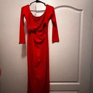 Long sleeve red dress